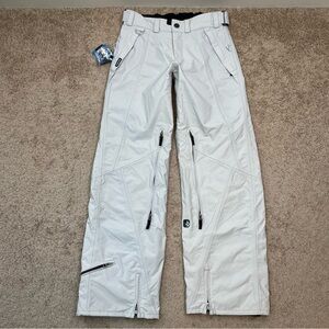 Volcom Vintage Y2K Women’s Ski Snowboarding Pants Size Small in Grayish White